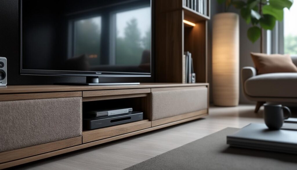 apprenez à installer un meuble tv ipod/iphone et enceintes intégrées : étapes simples, câblage, conseils de sécurité et réglages audio pour votre salon.