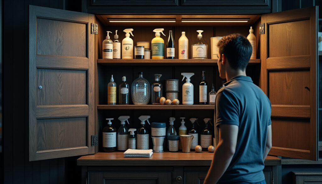 découvrez des astuces pratiques pour organiser efficacement vos produits d’entretien dans un placard haut, optimiser l’espace et accéder facilement à tout ce dont vous avez besoin pour le ménage.