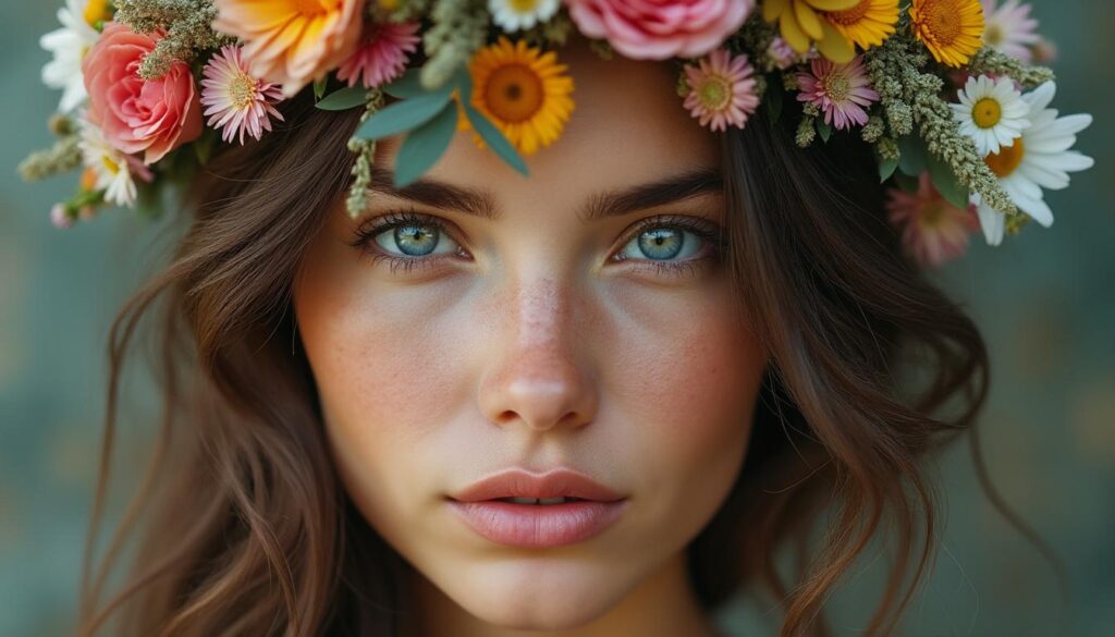 découvrez la couronne de fleurs bohème, un accessoire unique qui incarne la liberté et l'originalité pour sublimer votre style au quotidien.