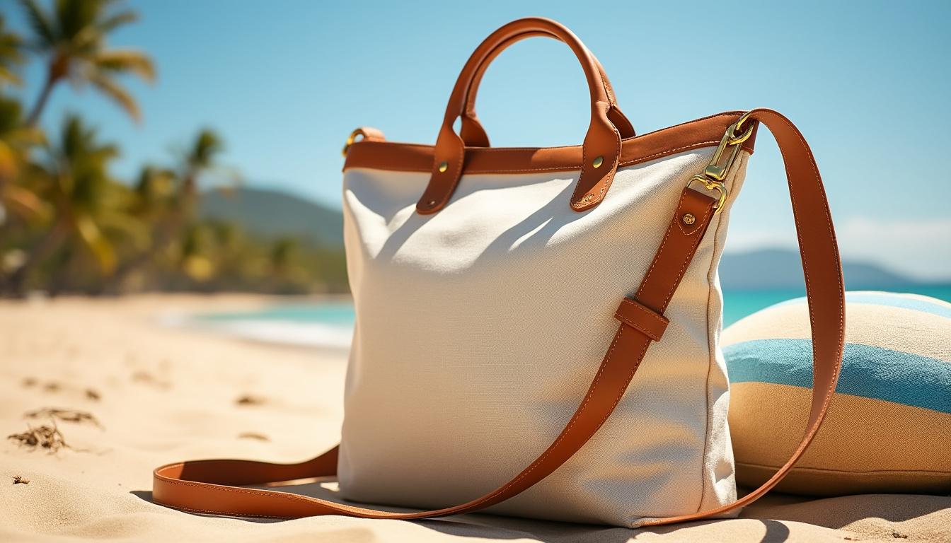 découvrez le sac cabas, l'accessoire idéal pour transporter vos essentiels lors de vos journées à la plage avec style et praticité.