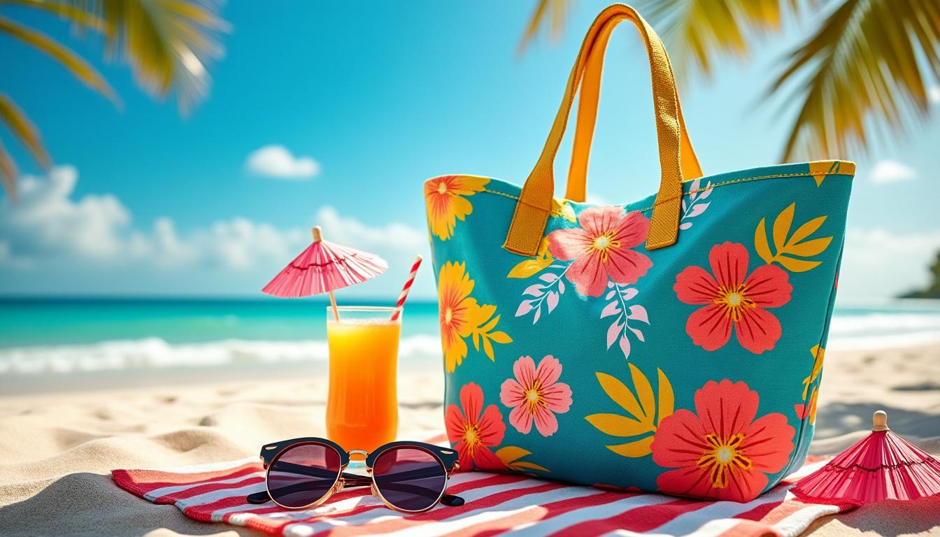 découvrez le sac cabas, l'accessoire idéal pour vos journées à la plage : spacieux, pratique et tendance pour transporter tous vos essentiels avec style.