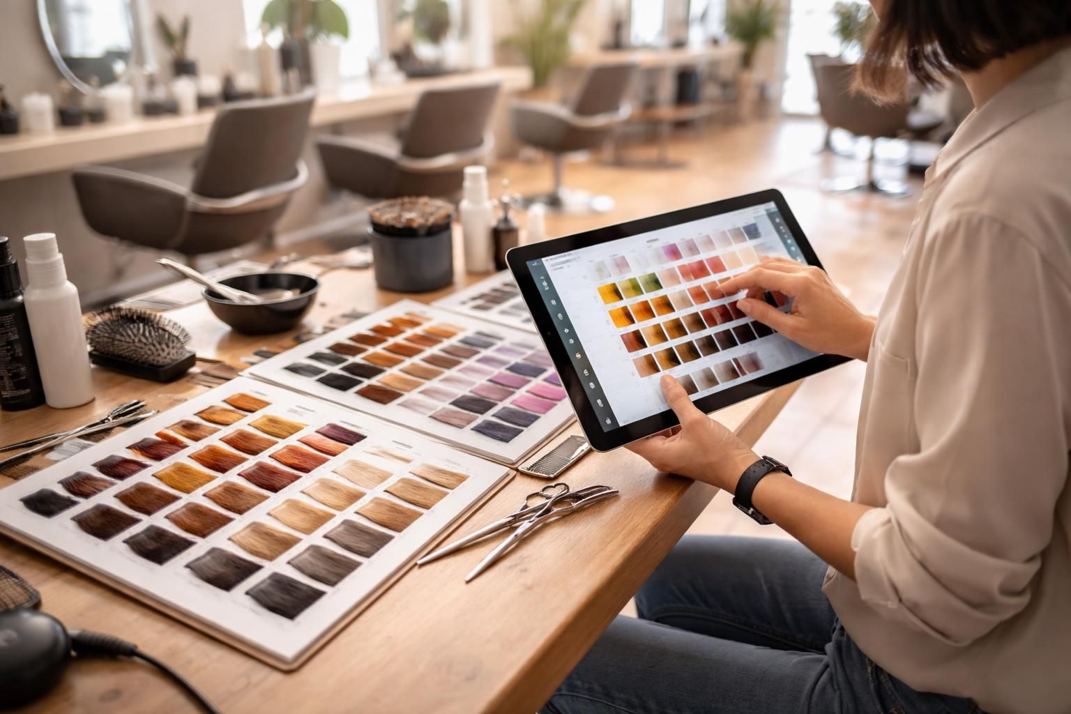 découvrez comment organiser facilement les fiches couleurs de votre salon de coiffure grâce à une tablette windows pour un gain de temps et une gestion optimale.