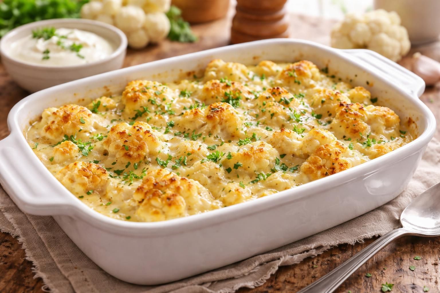 explorez nos recettes simples et savoureuses de gratin de chou-fleur sans béchamel, pour un plat crémeux et gourmand qui séduira toute la famille.