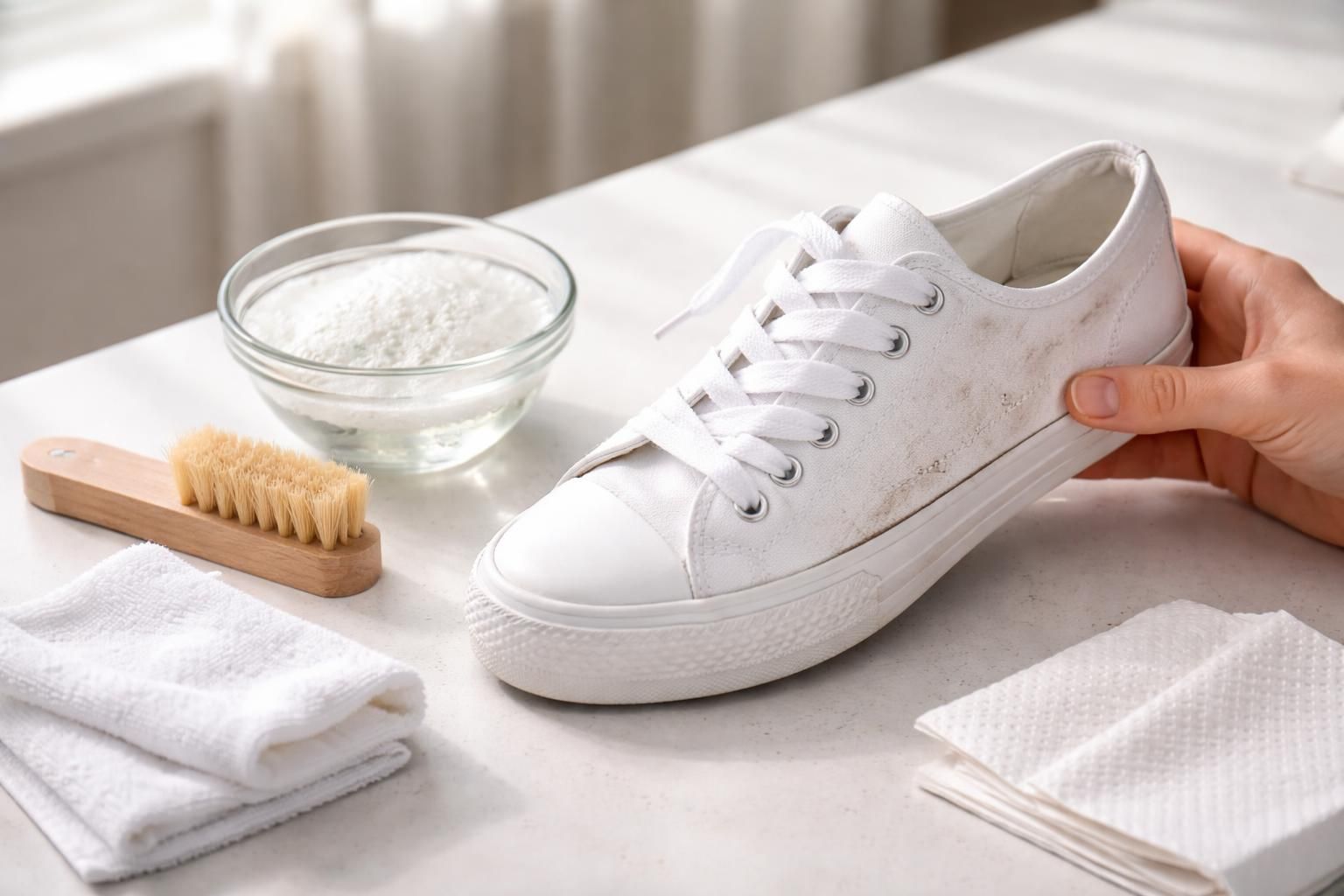 découvrez nos astuces simples et efficaces pour nettoyer vos baskets blanches et leur redonner tout leur éclat facilement.